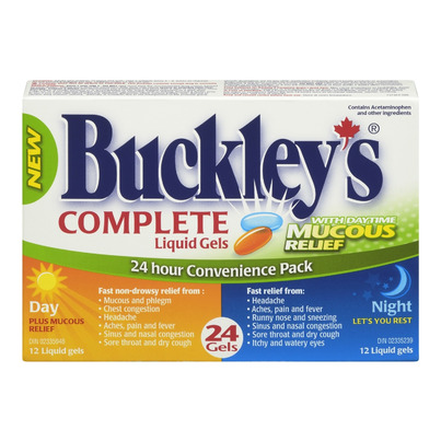 Buckley's Complete Liquid Gels Day + Night Pack