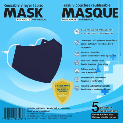 Sequence Health Ltd. Face Mask For Adults Blue