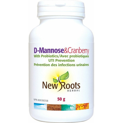 New Roots Herbal D-Mannose & Cranberry With Probiotics