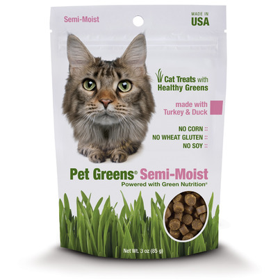 Pet Greens Semi-Moist Cat Treats With Turkey & Duck