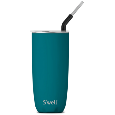 S'well Tumbler With Straw Peacock Blue