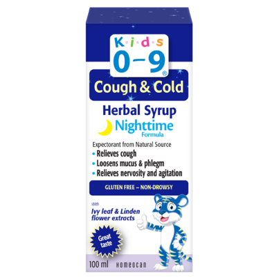 Homeocan Kids 0-9 Herbal Cough & Cold Nighttime Syrup