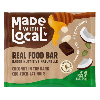 Made With Local Real Food Bar Coconut In The Dark