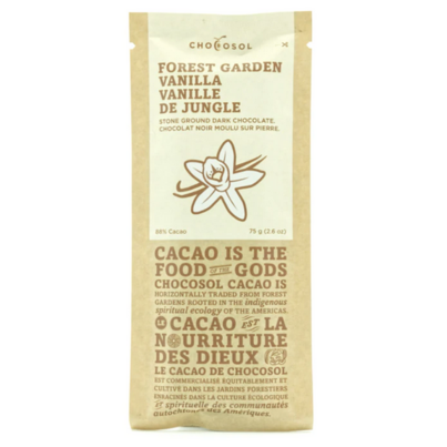 ChocoSol Forest Garden Vanilla 88% Cacao Stone Ground Dark Chocolate