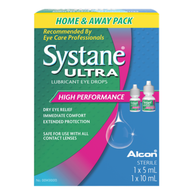 Systane Ultra Lubricant Eye Drops Home And Away Pack