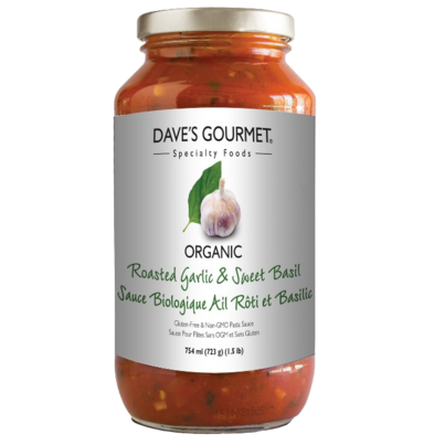 Dave's Gourmet Organic Pasta Sauce Roasted Garlic & Sweet Basil