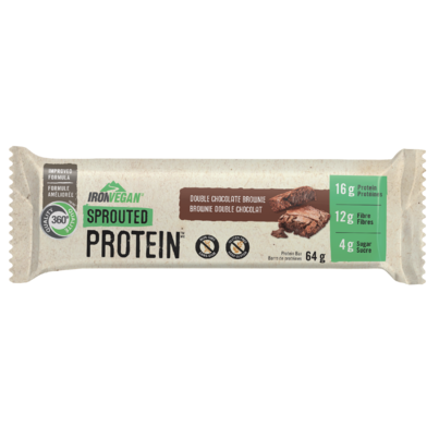 IronVegan Sprouted Protein Bars Double Chocolate Brownie
