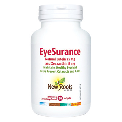 New Roots Herbal EyeSurance Natural Lutein 25mg And Zeaxanthin 5mg