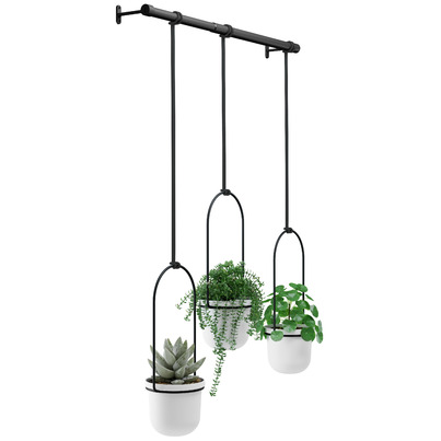 Umbra Triflora Hanging Planter Black