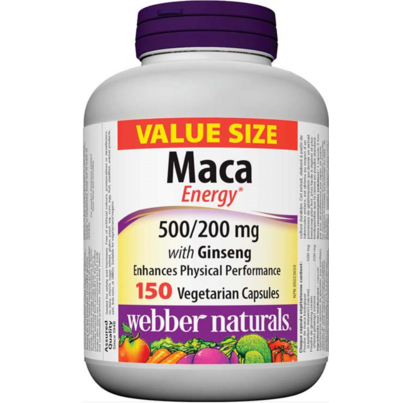 Webber Naturals Maca & Ginseng 500/200mg Value Size