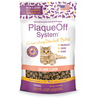 ProDen Plaque Off System Crunchy Dental Bites For Cats Salmon