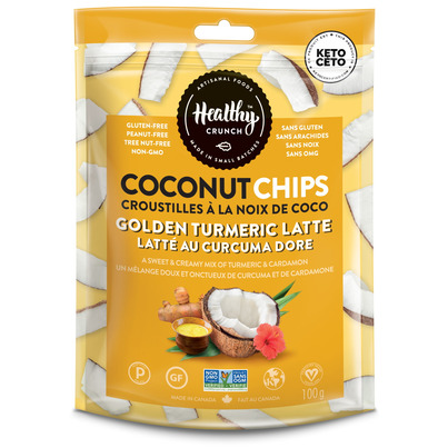 Healthy Crunch Golden Tumeric Latte Coconut Chips