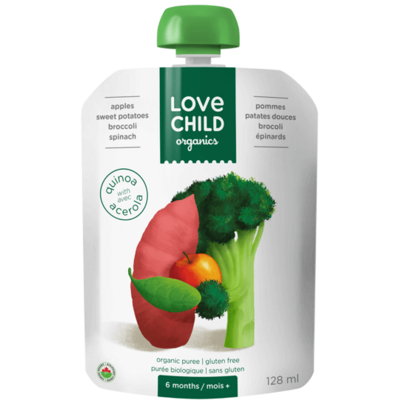 Love Child Organics Super Blends Apples, Sweet Potatoes, Broccoli, Spinach
