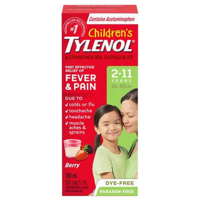 Tylenol Children's Acetaminophen Suspension Liquid Berry
