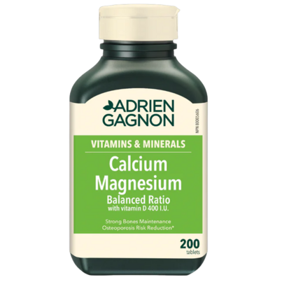Adrien Gagnon Calcium Magnesium Balanced Ratio With Vitamin D