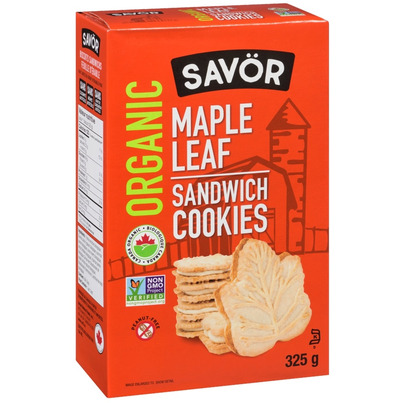 Savor Sandwich Cookies Maple Leaf Organic