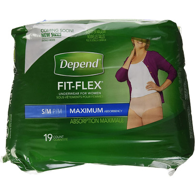 Depend FIT-FLEX Incontinence Underwear For Women Maximum Absorbency Small