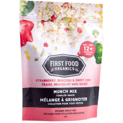 First Food Organics Strawberry Broccoli Sweet Corn Munch Mix