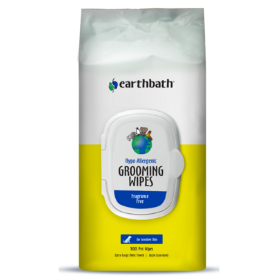 Earthbath Hypo-Allergenic Grooming Wipes Fragrance Free For Dogs