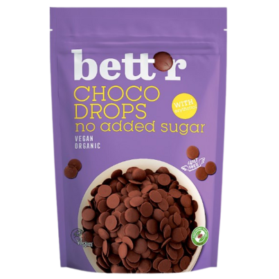 Bett'r Choco Drops With Erythritol No Sugar Added