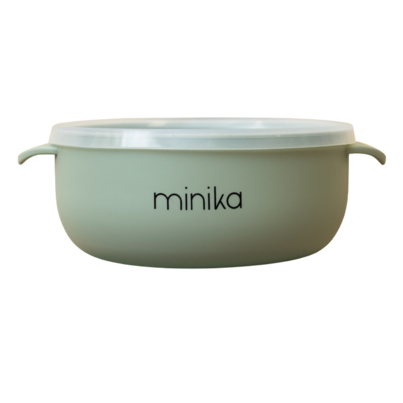 Minika Silicone Bowl With Lid Sage
