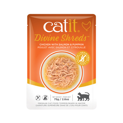 Catit Divine Shreds Chicken With Salmon & Pumpkin