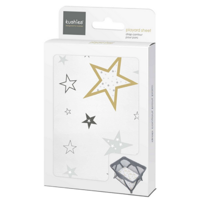 Kushies Percale Playard Sheet Golden Star