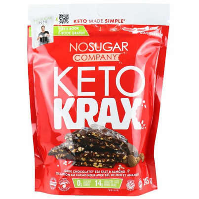No Sugar Company Keto Krax Dark Chocolatey Sea Salt & Almond