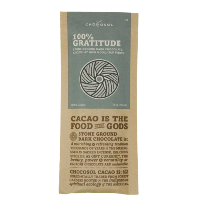 Chocosol 100% Gratitude Chocolate Bar