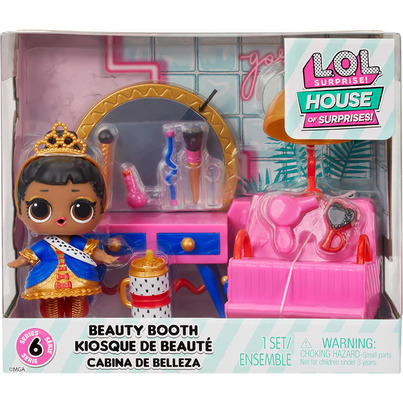 L.O.L. Surprise Furniture Playset With Doll Her Majesty + Beauty Booth