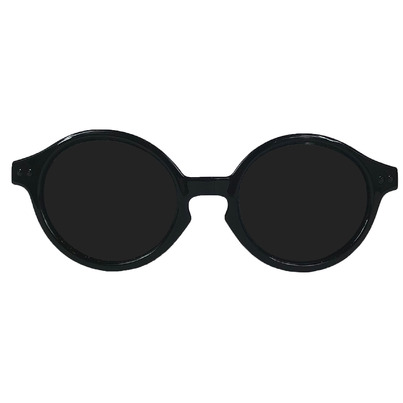 Babyfied Apparel Rounds Glossy Black Sunglasses