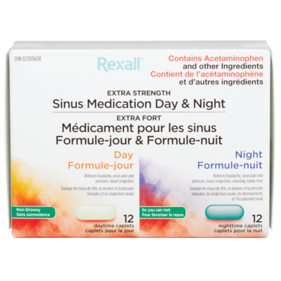 Rexall Sinus Medication Day & Night Extra Strength