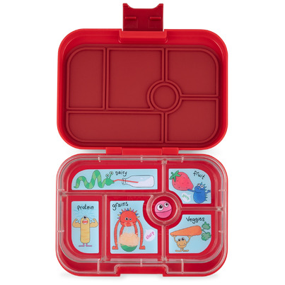 Yumbox Original Wow Red With Funny Monsters Tray