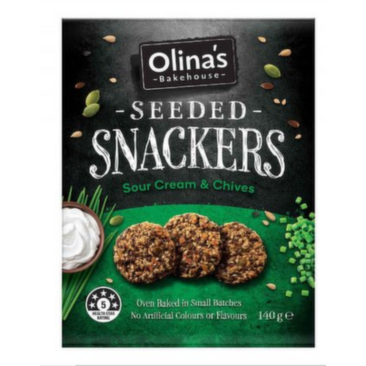 Olina's Bakehouse Seeded Snackers Sour Cream & Chives