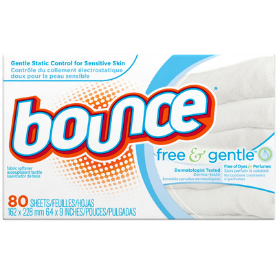 Bounce Free And Gentle Dryer Sheets