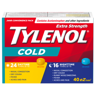 Tylenol Extra Strength Cold Daytime/Nighttime EZ Tabs