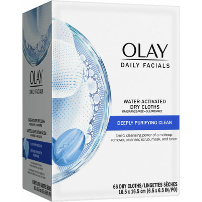 Olay Daily Facials Deeply Purifying Cleansing Cloths Fragrance-Free