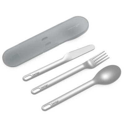 Bentgo Stainless Steel Travel Utensil Set Grey