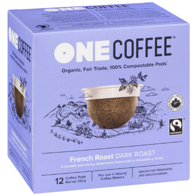 OneCoffee Organic Single Serve Coffee French Blend Dark Roast