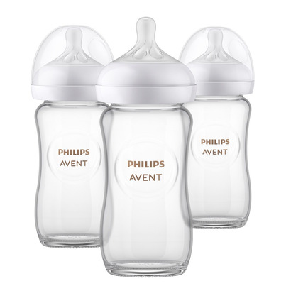 Philips AVENT Glass Natural Baby Bottle With Natural Response Nipple