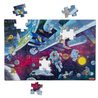 Melissa & Doug Outer Space Glow In The Dark Floor Puzzle