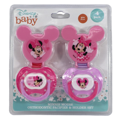 Danawares Minnie Mouse Pacifiers With Clips