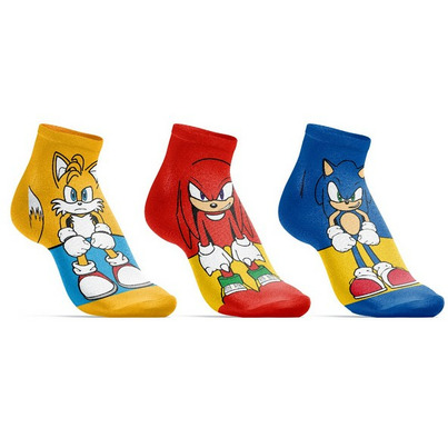 Bioworld Sega Sonic The Hedgehog Youth Socks 3 Pack