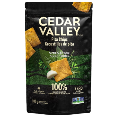 Cedar Valley Selections Pita Chips Garlic And Herb