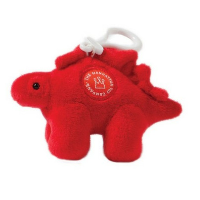 Manhattan Toy Dino Mini Plush Red With Clip