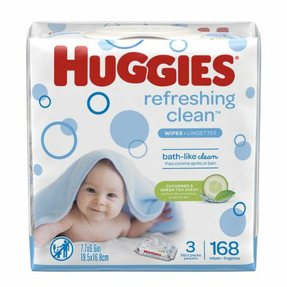 Huggies Refreshing Clean Baby Wipes Hypoallergenic 3 Pack