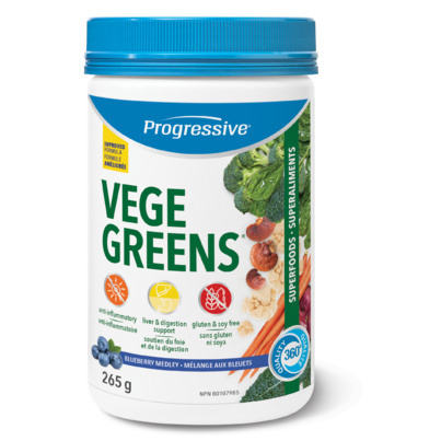 Progressive VegeGreens Green Food Supplement Blueberry Medley