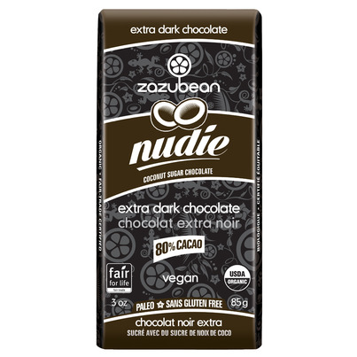 Zazubean Nudie 80%Extra Dark Chocolate