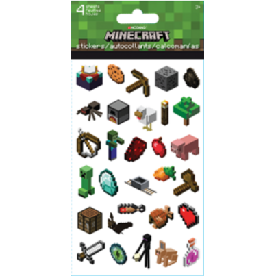 Trends Minecraft 4 Sheet Stickers