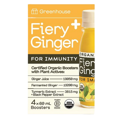 Greenhouse Organic Boosters Fiery Ginger For Immunity Multi-Pack